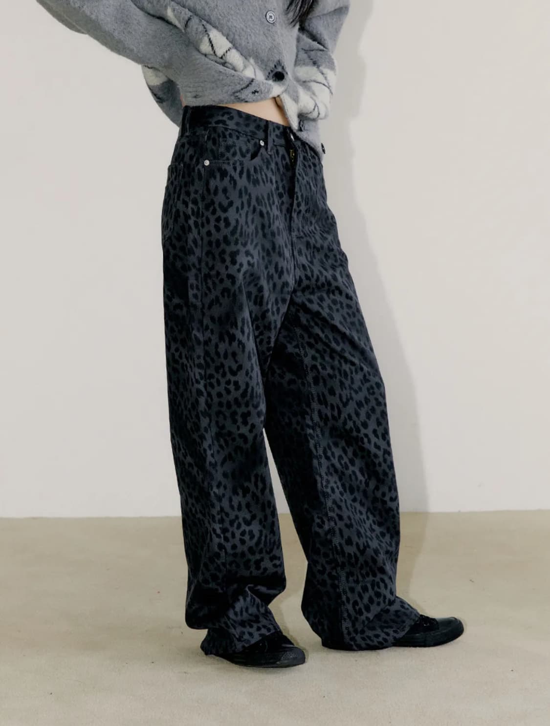 오피쉬 레오파드 와이드 팬츠(새상품) 상품이미지1