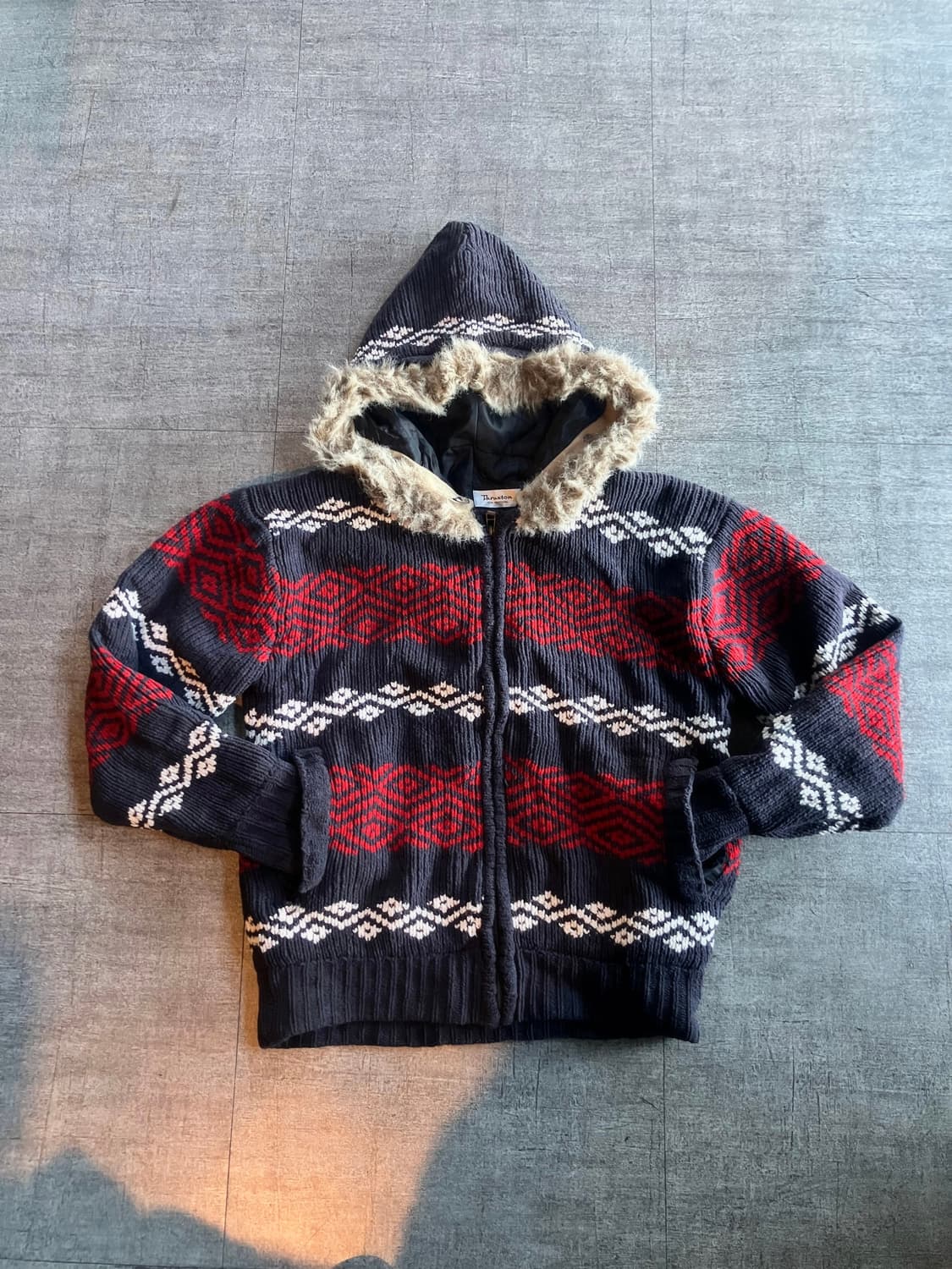 일본빈티지 Thraxton 올드스쿨아메카지 혁오풍 울프죠 코위찬자켓 상품이미지1