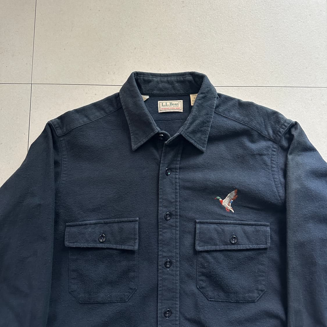 90s 엘엘빈 샤모아 셔츠 해비코튼 플란넬 오리자수 MADE IN USA 상품이미지1