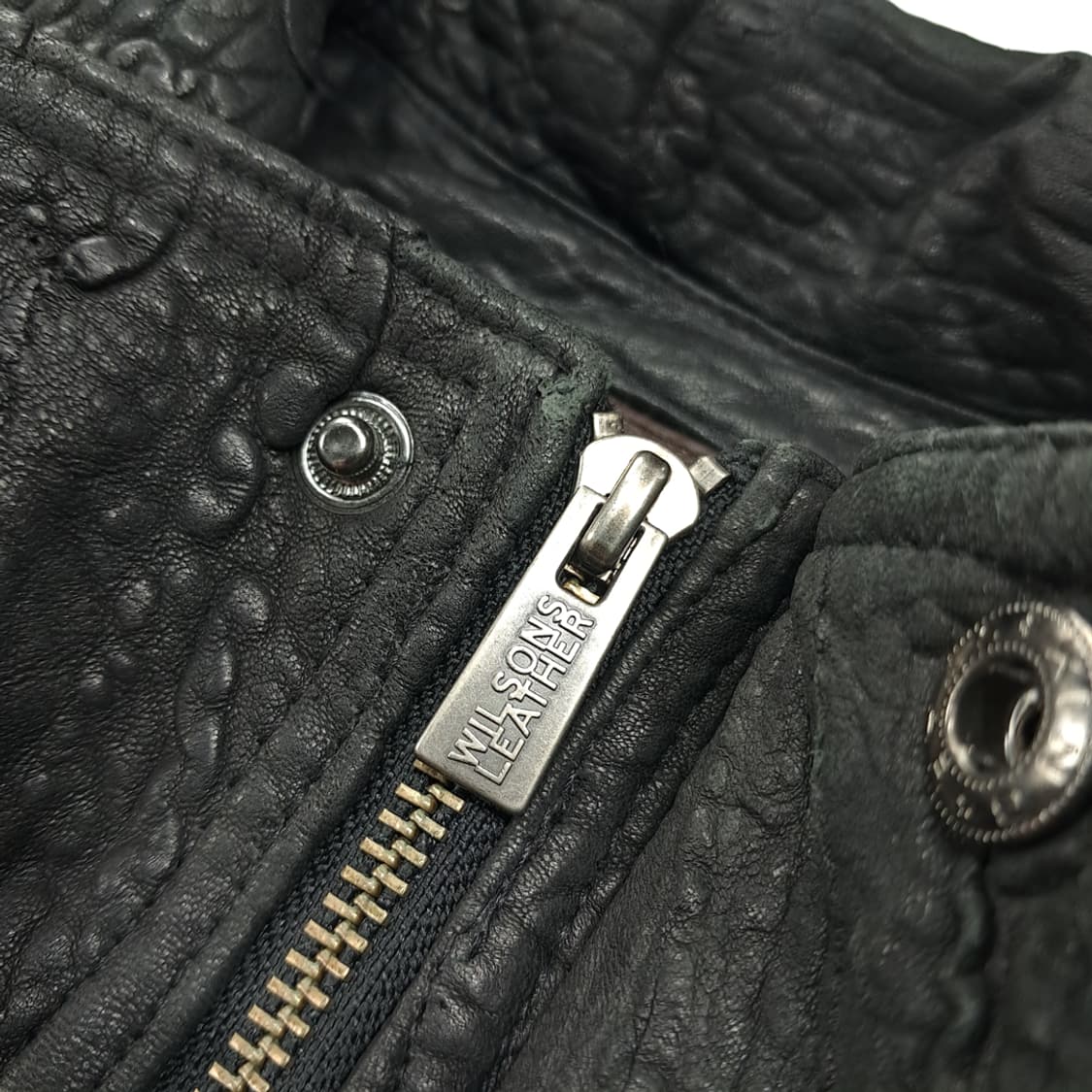 CL642 L 윌슨레더 90s 페블 그레인 소가죽 블랙 자켓 아우터 상품이미지5