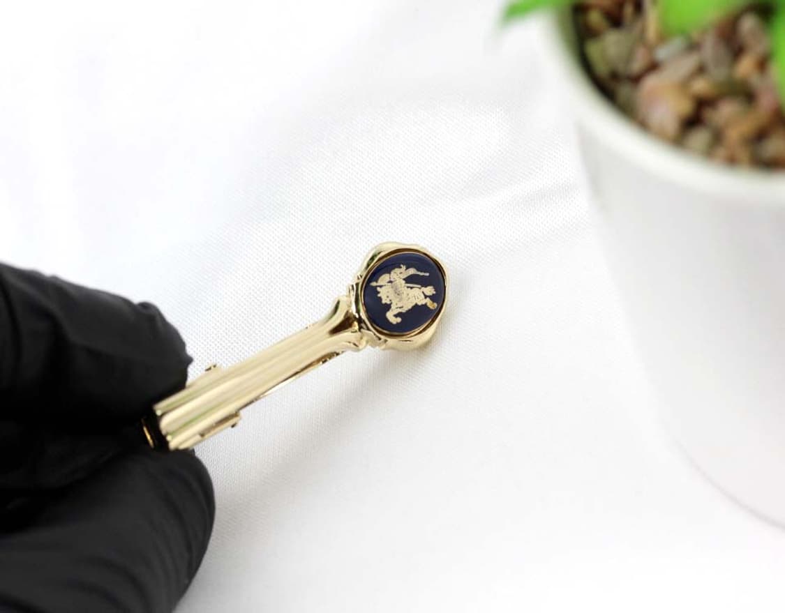 버버리 A등급 5cm 실버925 은 남자 명품 넥타이핀 상품이미지5