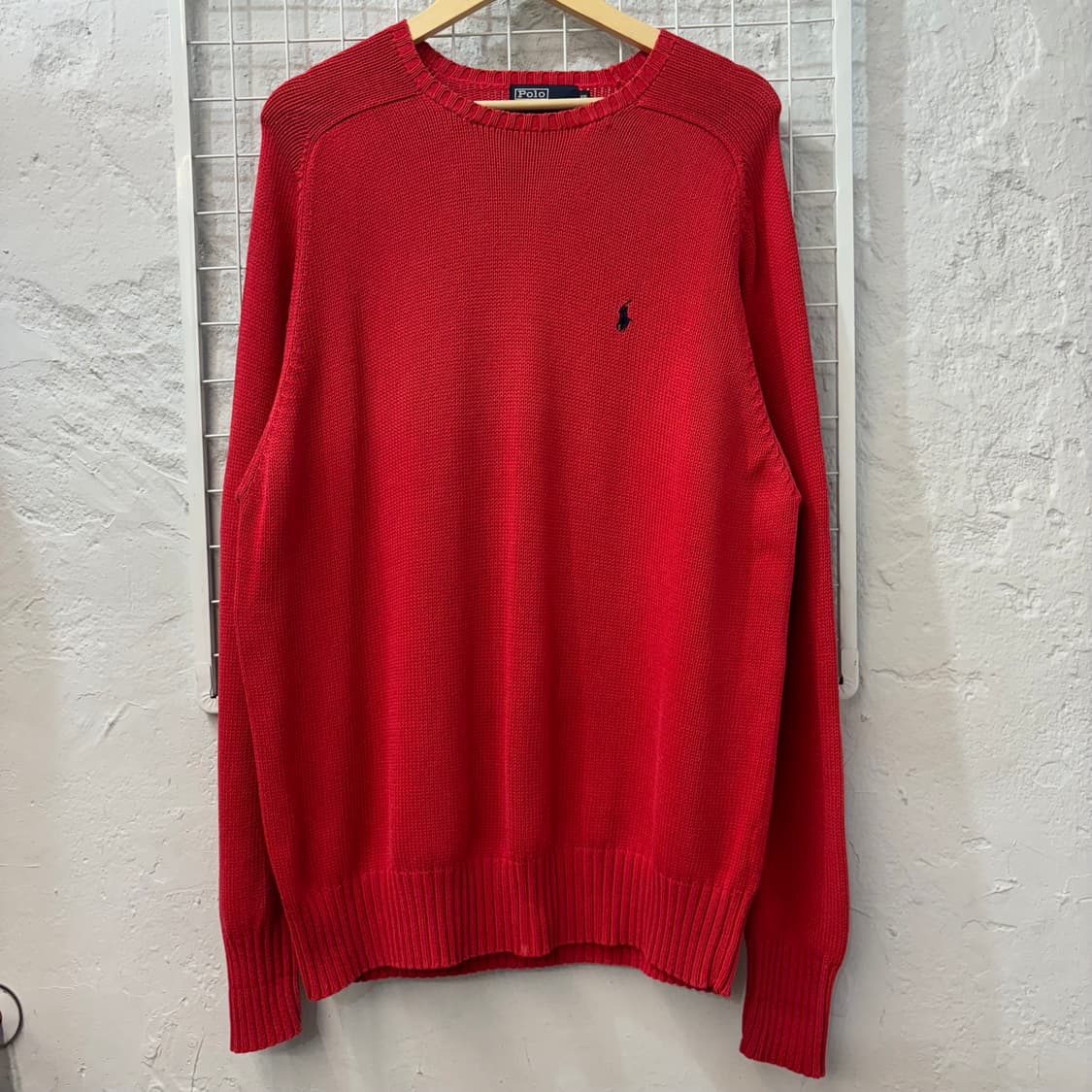 폴로 랄프 로렌 빈티지 레드 니트 XL 상품이미지1