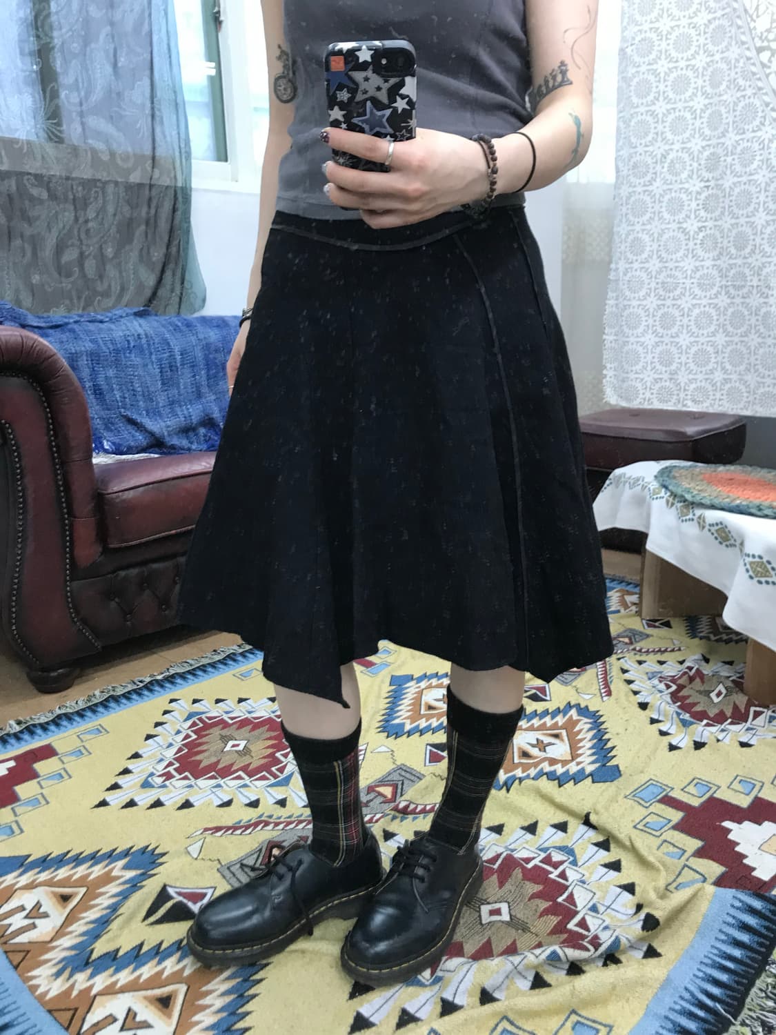 빈티지 모직 미디스커트 (Z1025) 상품이미지1