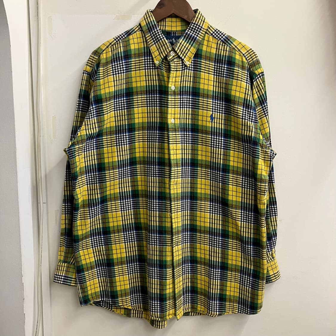 112 폴로 체크셔츠 옐로우 상품이미지2