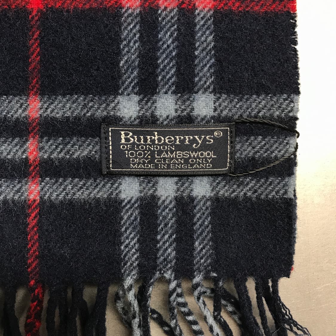 버버리 정품 램스울 머플러 네이비 상품이미지4
