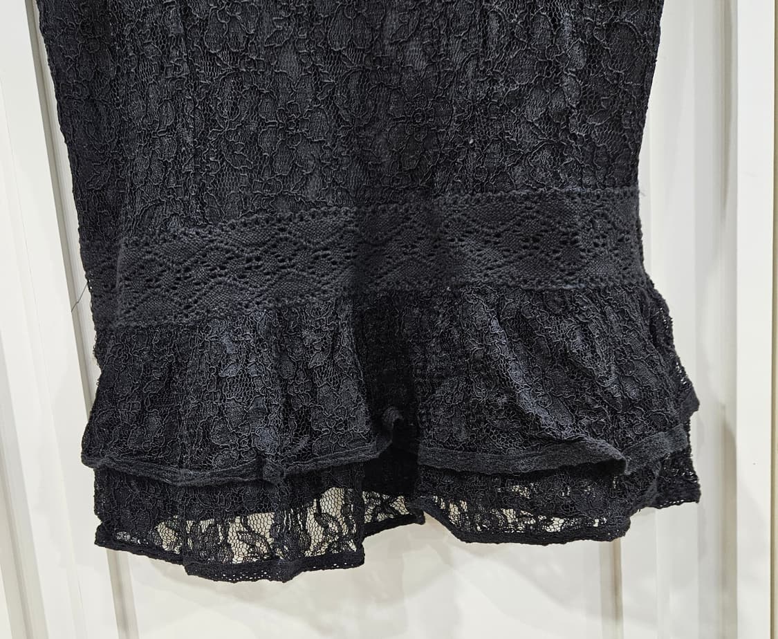 블랙 레이스 민소매 블라우스 상품이미지6