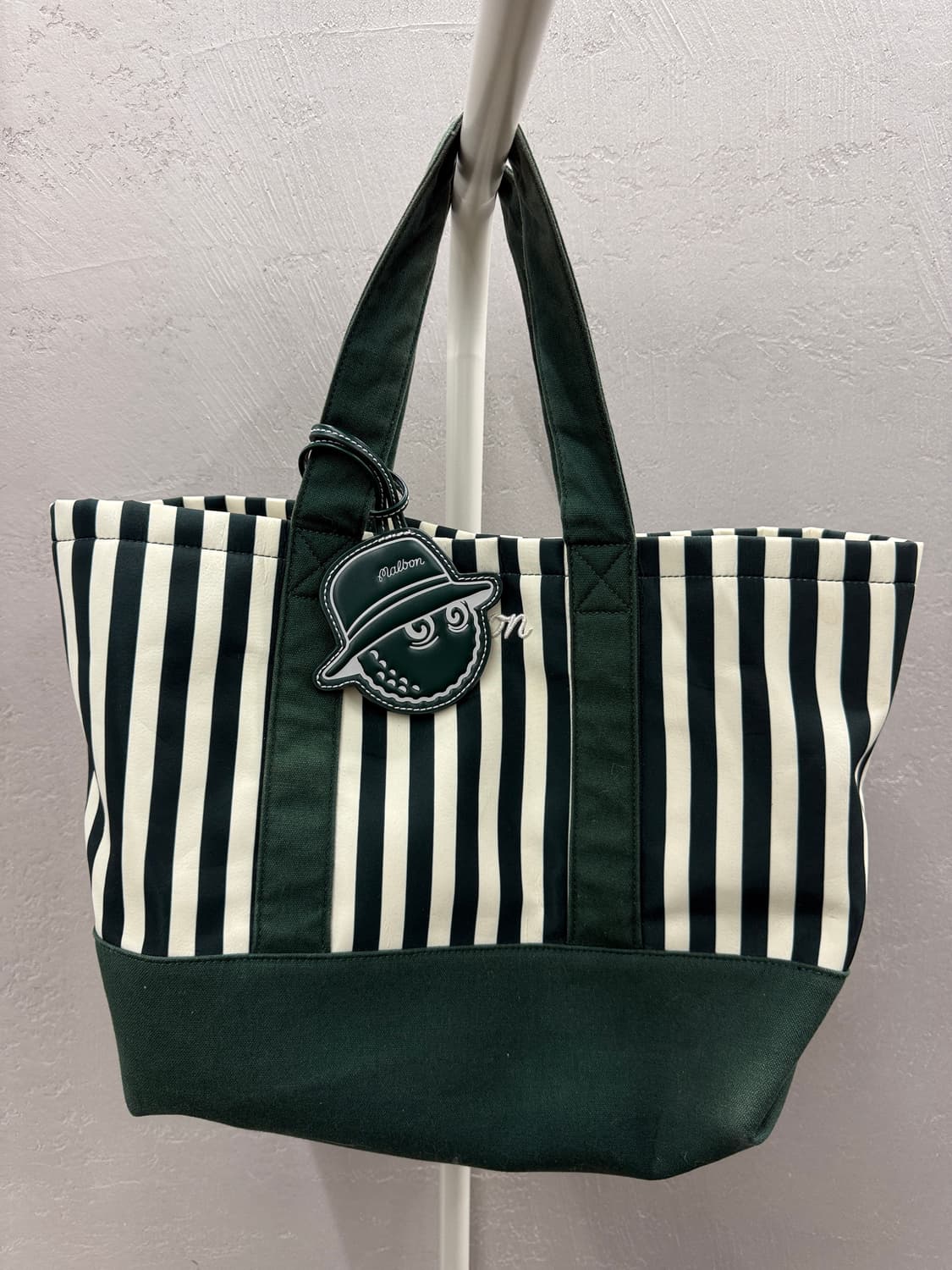 말본 골프 스트라이프 토트백 그린 상품이미지2