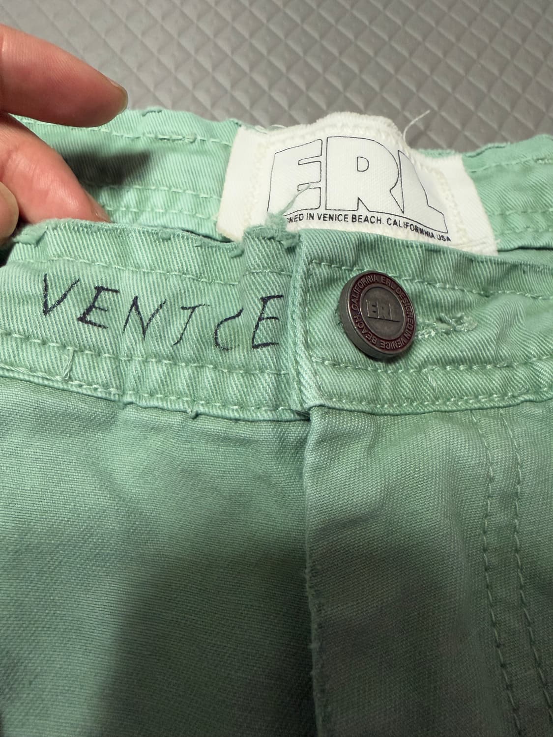 (M) ERL 워크 치노 팬츠 에메랄드  상품이미지4