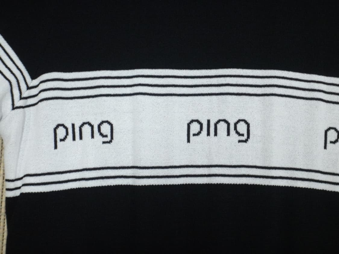 (95) PING 핑 카라 로고 브이넥 배색 니트 여성 상품이미지5