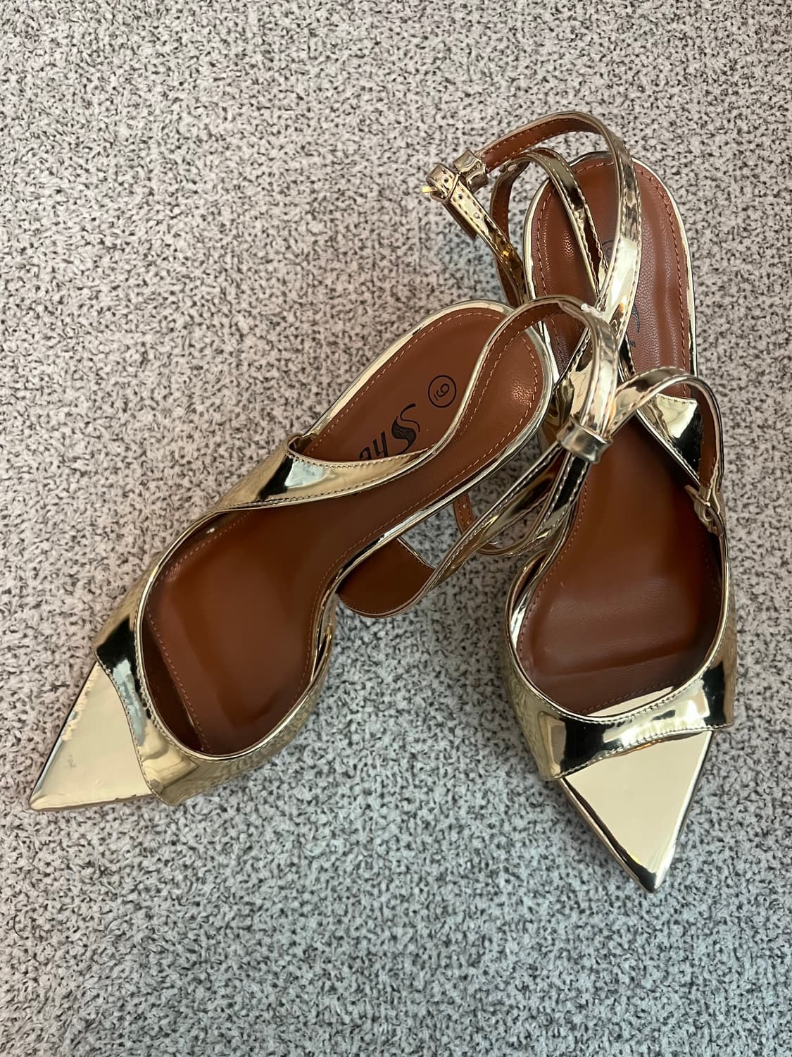 gold open toe stiletto heels 상품이미지1