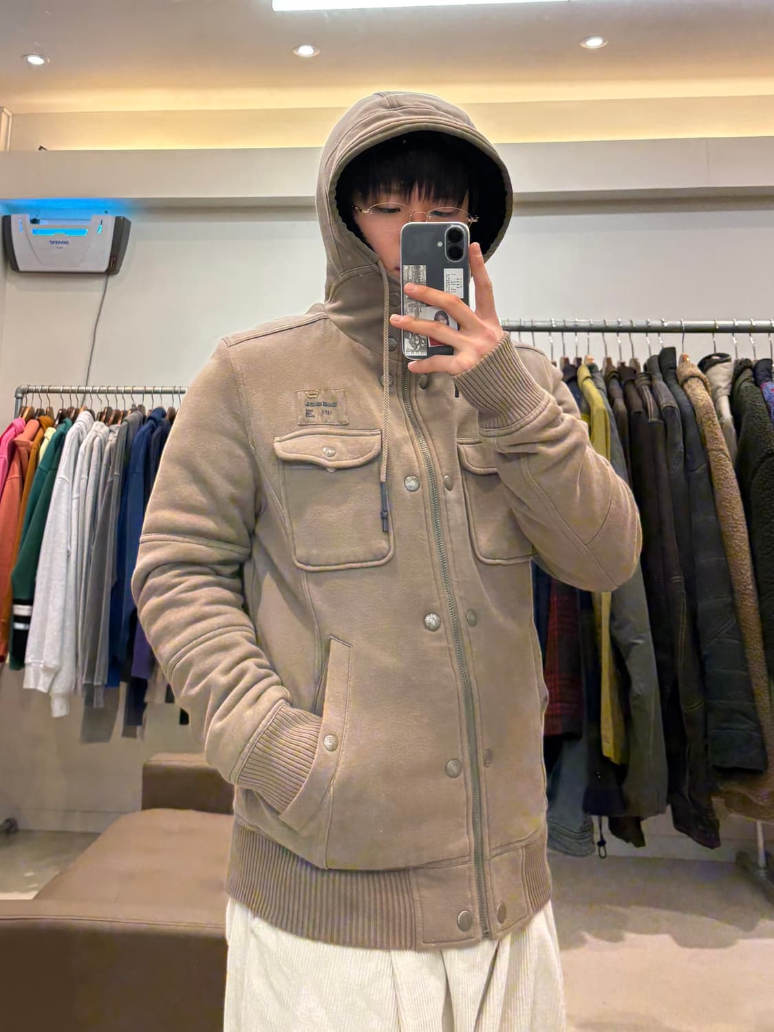 00s 디젤 양털 후드 집업 상품이미지8