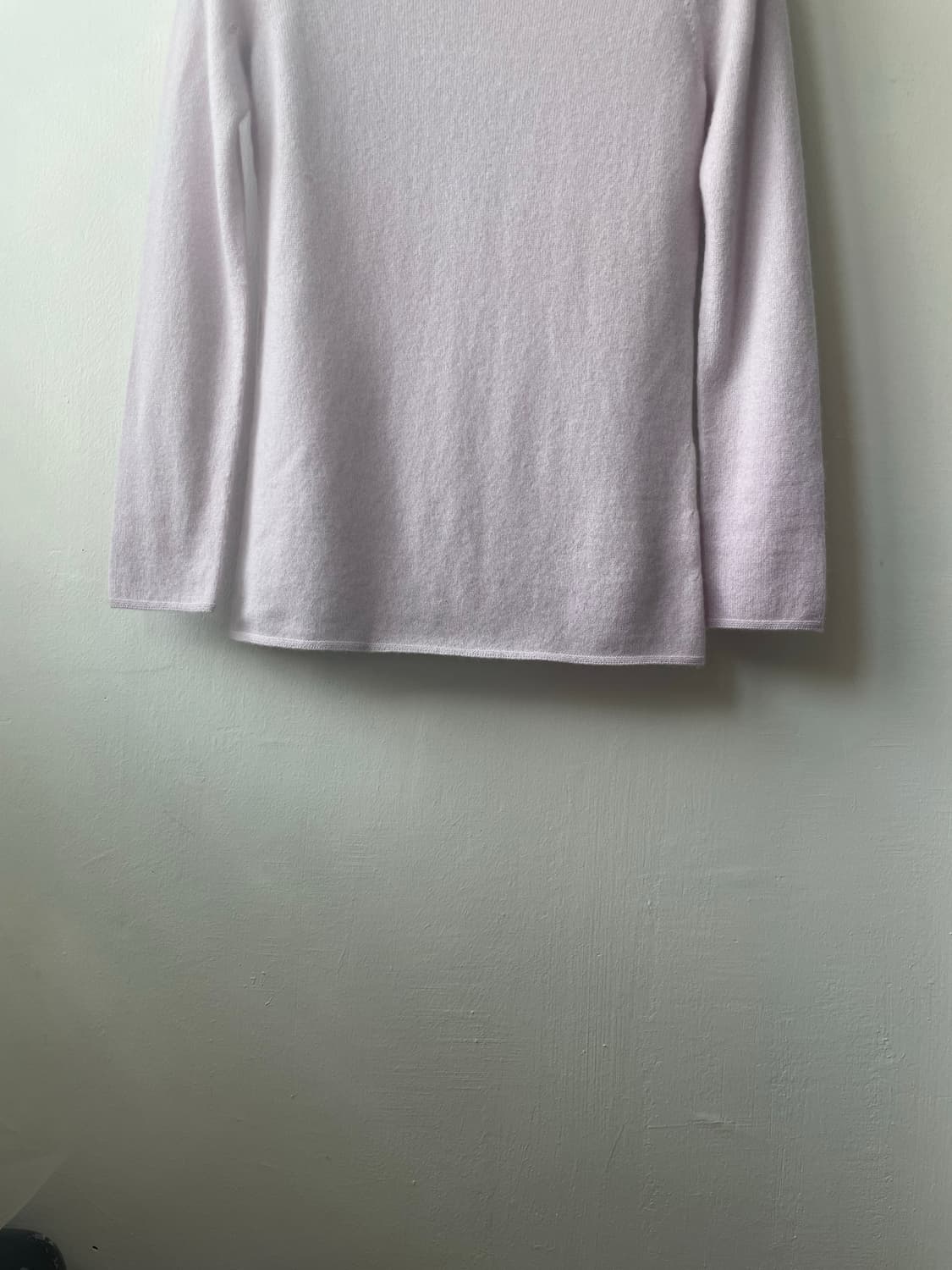 (토이오) 이태리 까리아지 캐시미어100 싱글하이넥 롱슬리브 라이트퍼플 상품이미지5