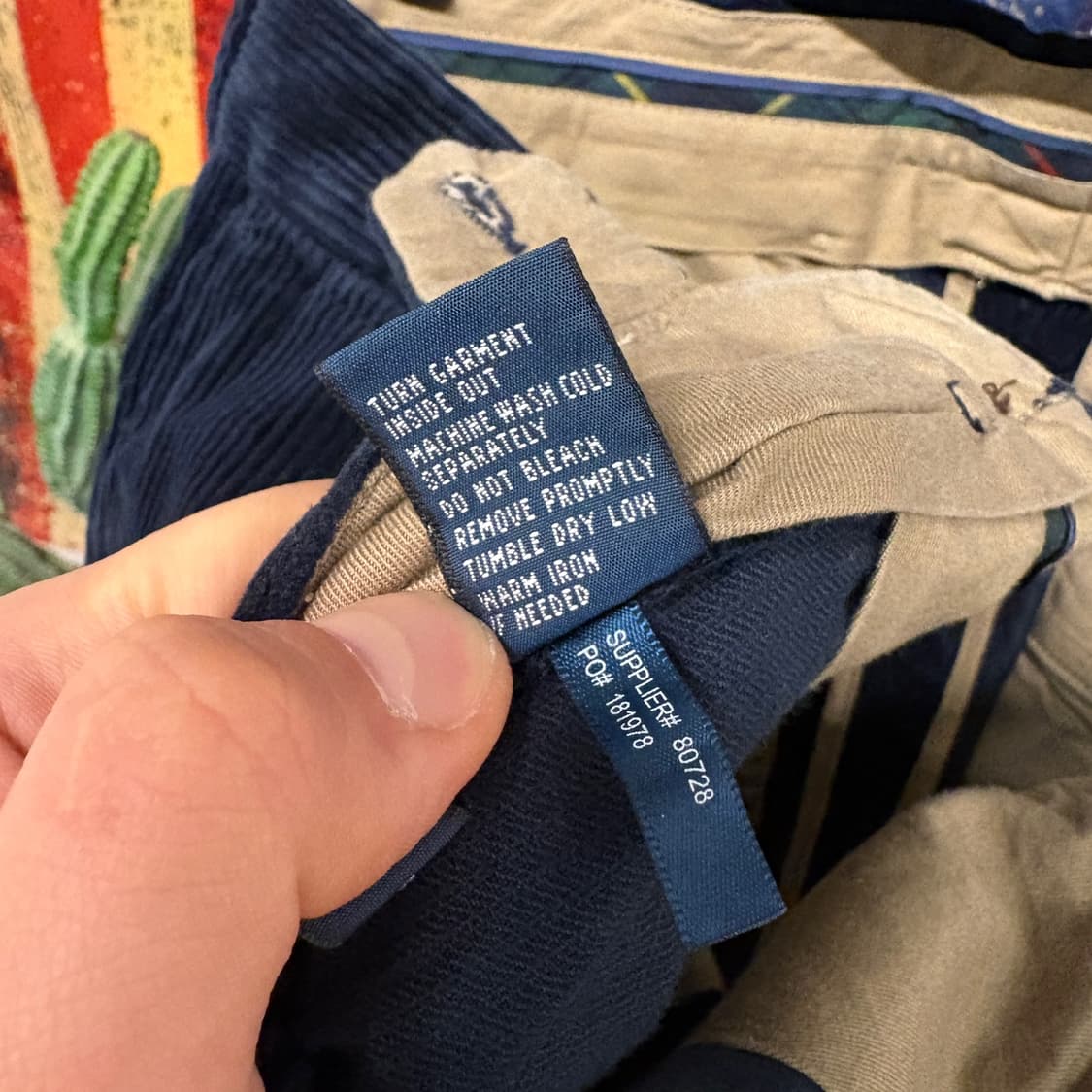 90s 폴로 랄프로렌 프레스턴 딥네이비 코듀로이 팬츠 N90 상품이미지6