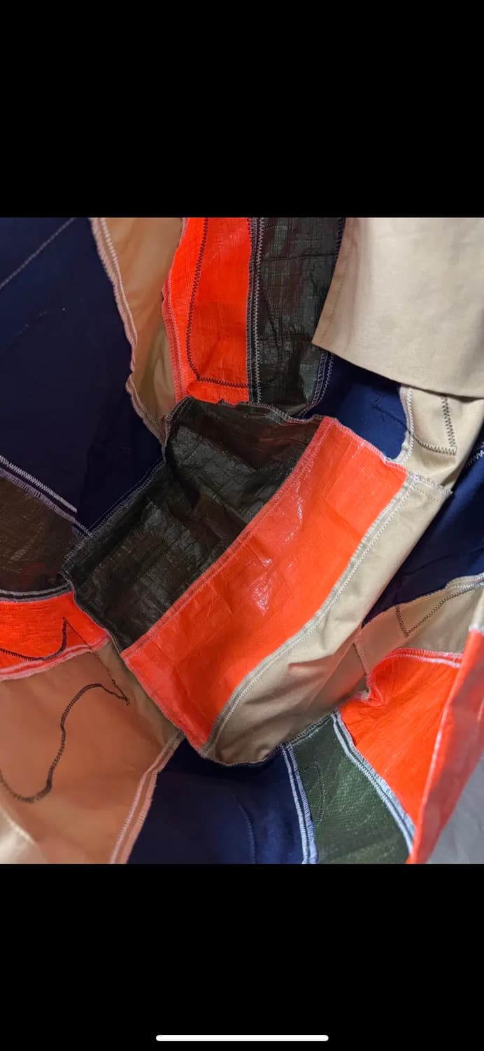 KHOKI Color-block vinyl bag Orange 상품이미지6