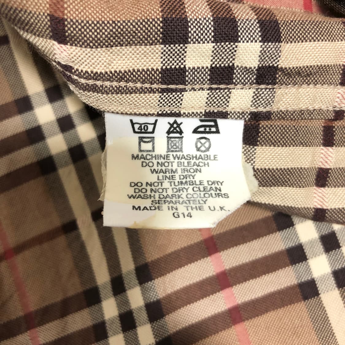 버버리 체크 셔츠 M 상품이미지9