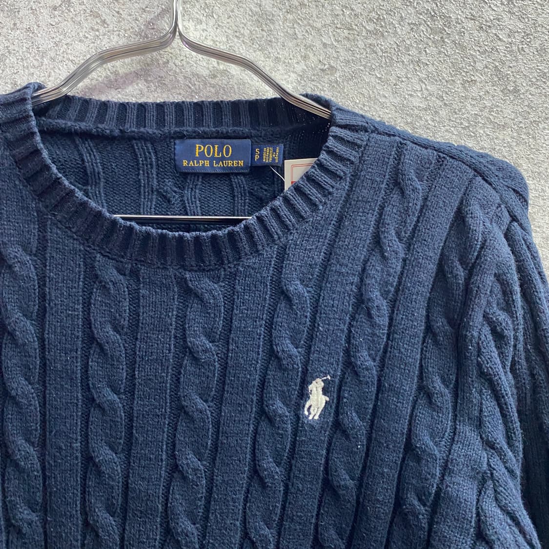 폴로 랄프로렌 네이비 꽈배기 니트 B4645 상품이미지3