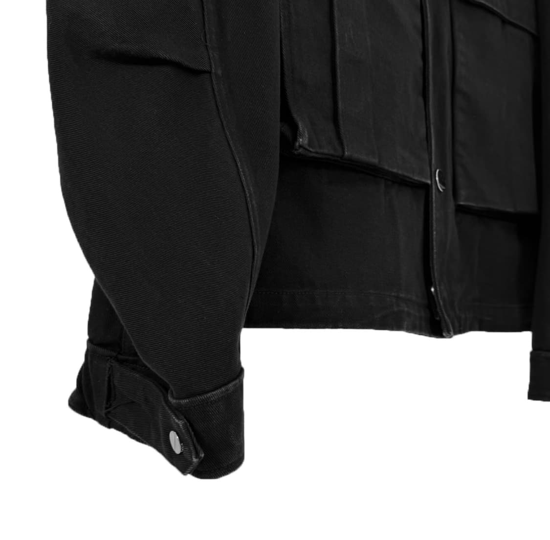 [48] 우영미 남성 22fw 하이넥 데님 봄버 점퍼 자켓 블랙 상품이미지7