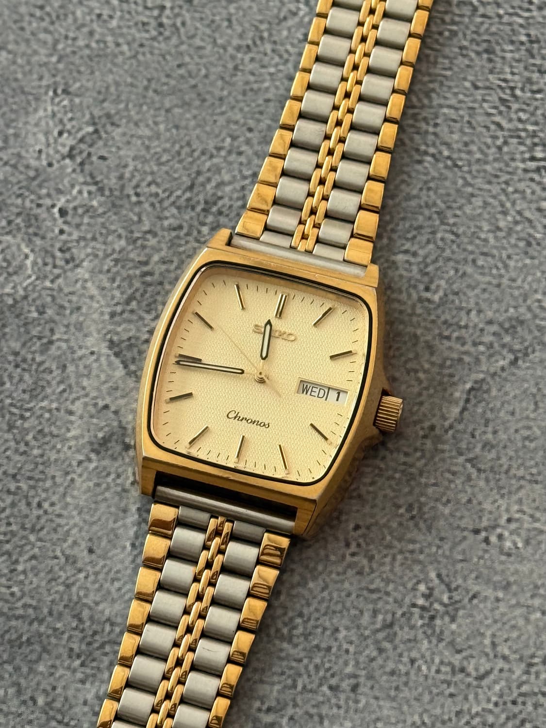 세이코 Seiko Chronos 콤비 스퀘어 쿼츠 상품이미지1