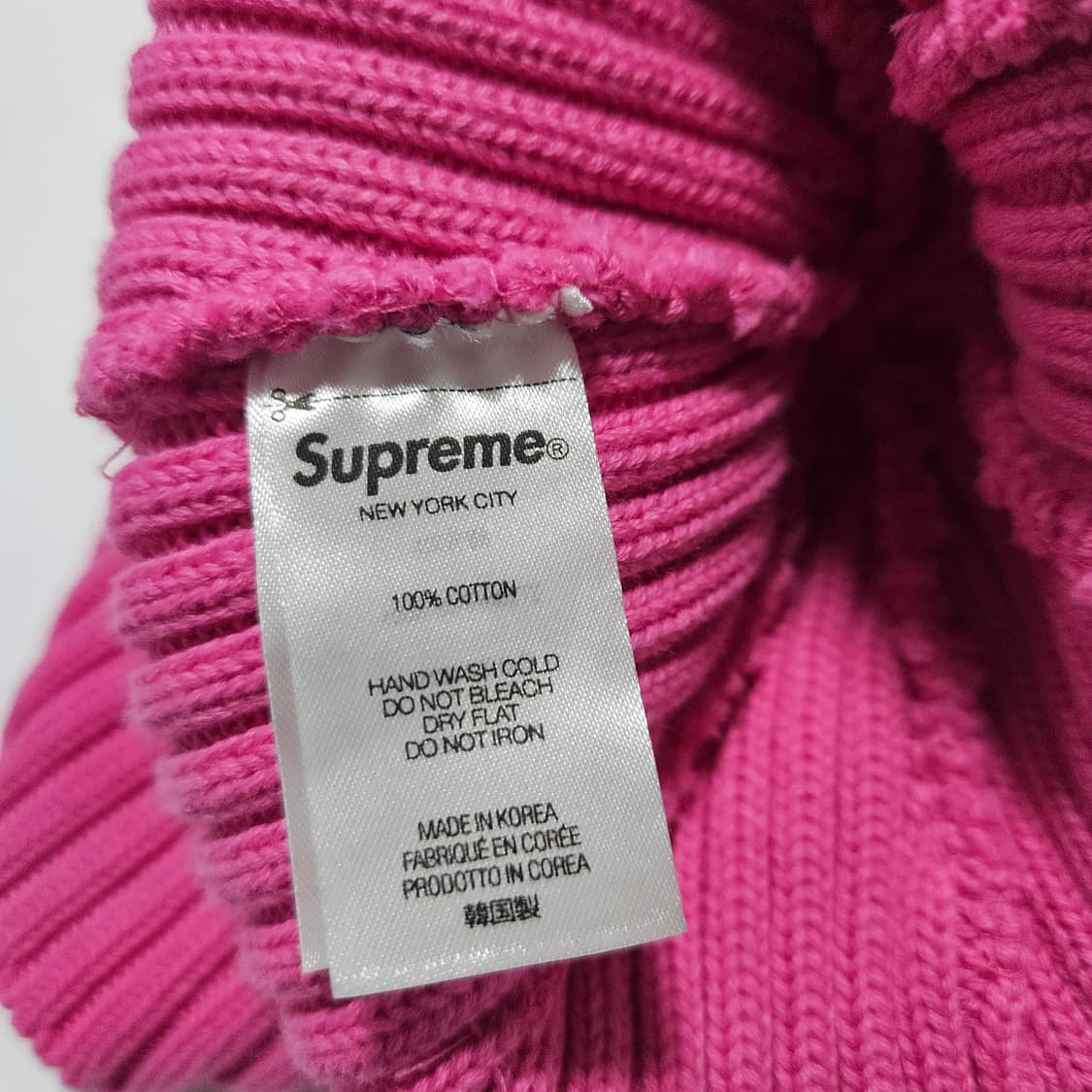 슈프림 오버다이드 비니 핑크 상품이미지3