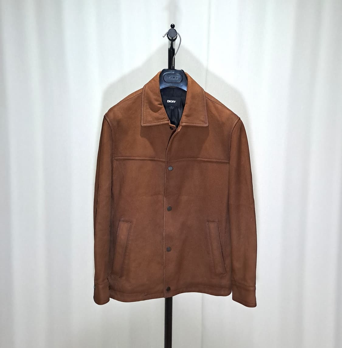 (택포) DKNY 25FW 누벅 양가죽 카멜 자켓 M B631 상품이미지1