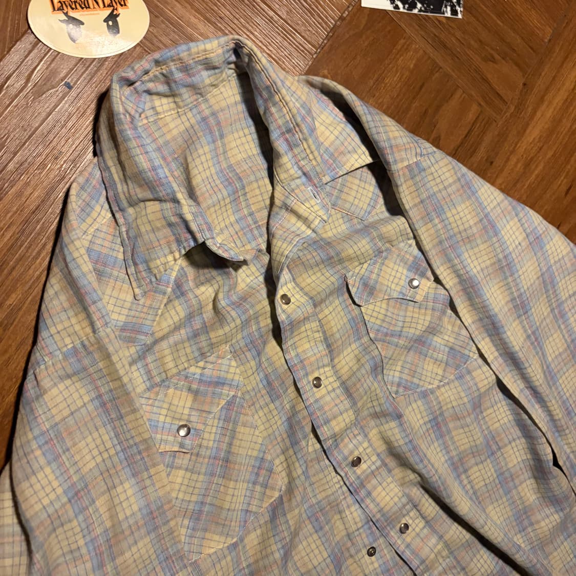 80s original western cutoff grunge shirt 상품이미지2