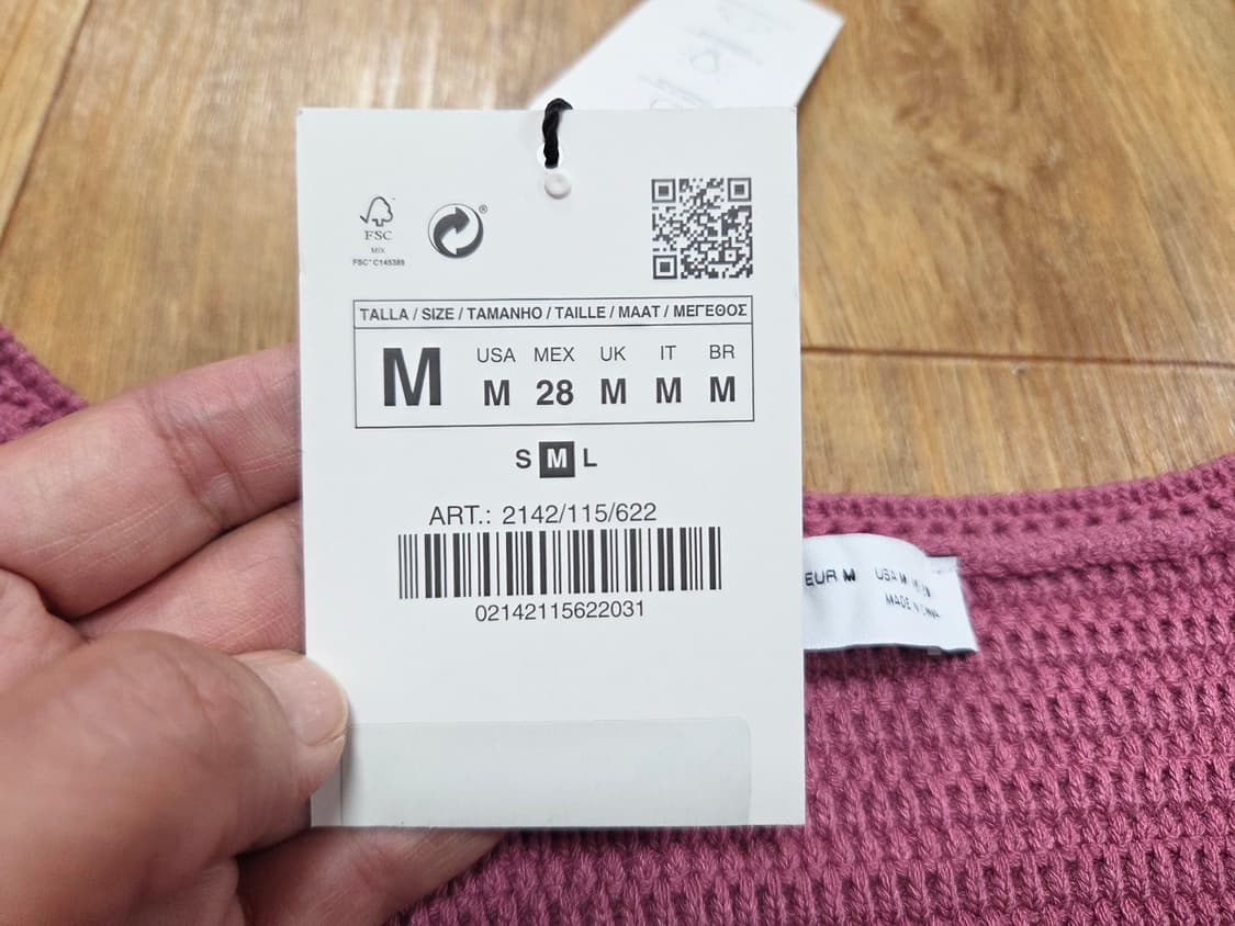 자라(ZARA) 크로쉐 니트크롭탑 55-66 새상품 상품이미지4