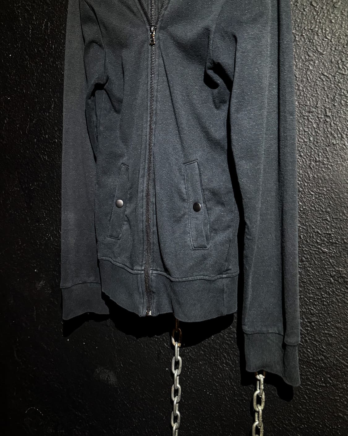 ABAHOUSE - Black double zipper Hoodie 상품이미지4