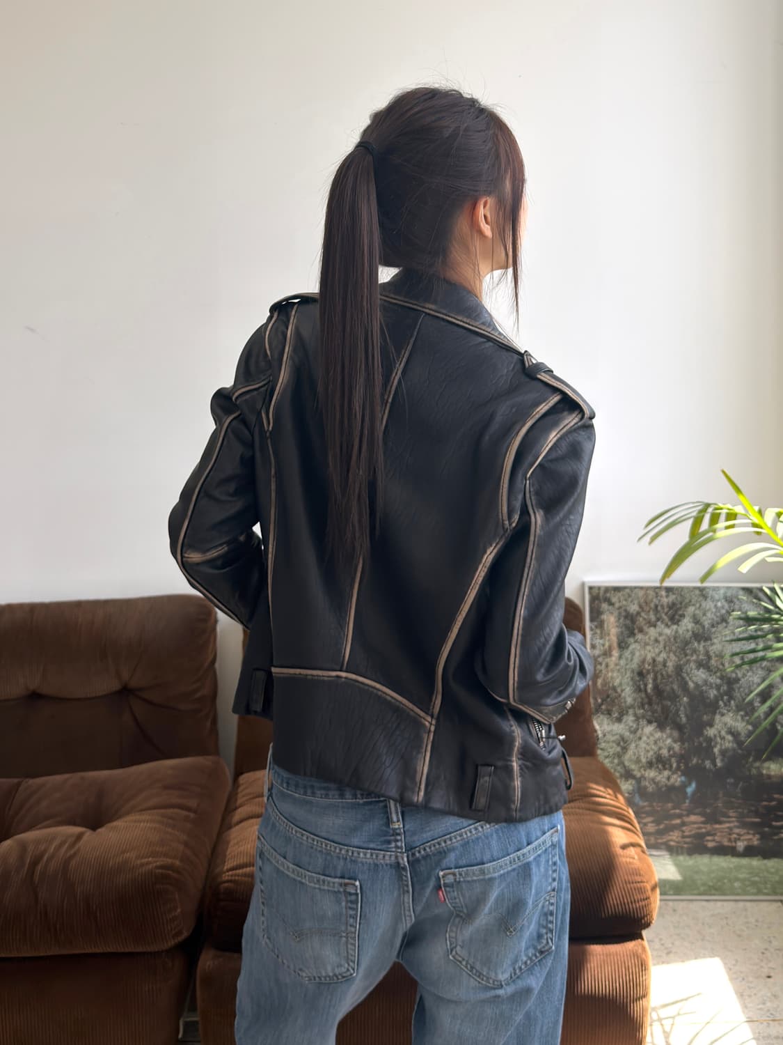 빈티지 라이더 레더 자켓 상품이미지7