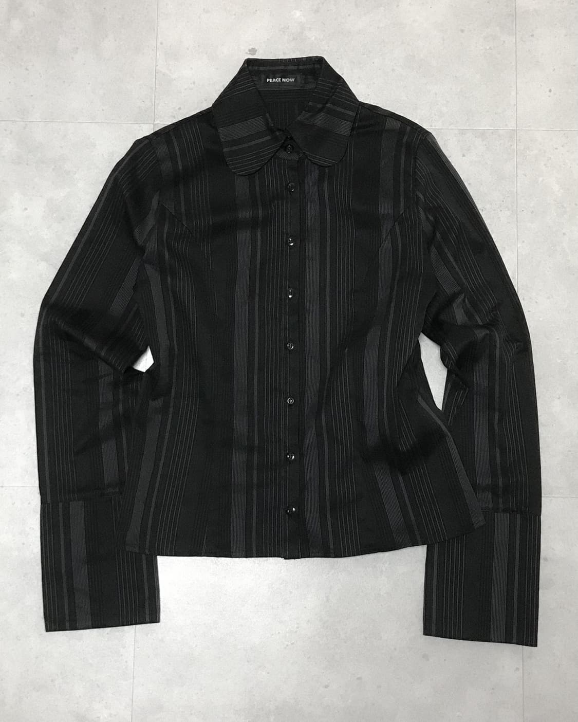 peace now 스트라이프 고딕 펑크 셔츠 상품이미지3