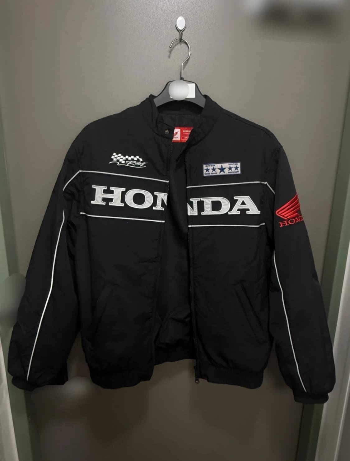 혼다 Piping Motorcycle Blouson Jacket 블랙 M 상품이미지1