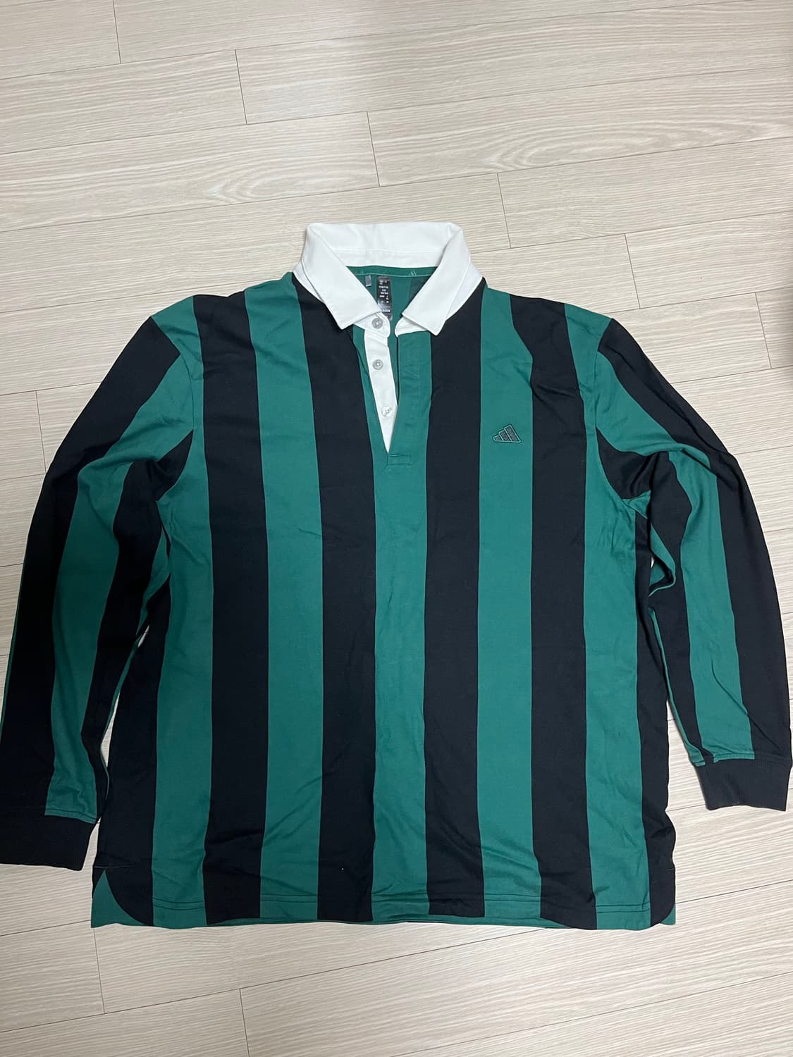 아디다스 골프 go to 스트라이프 코튼 셔츠 상품이미지1