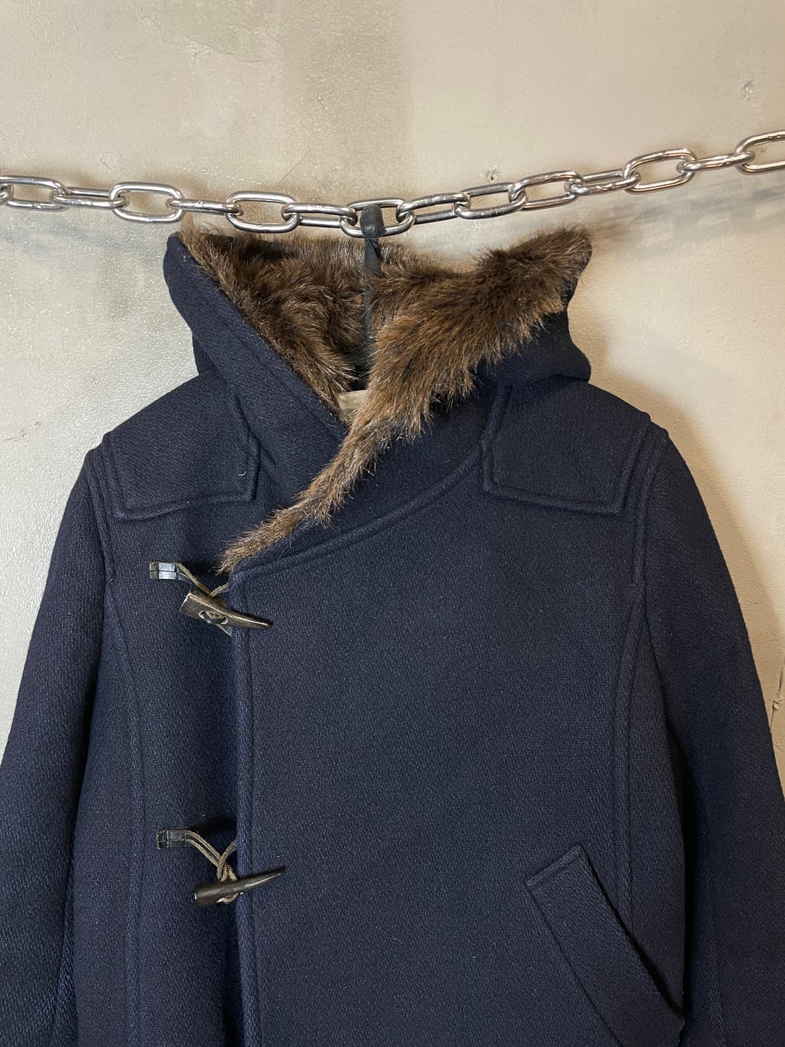  스나오 쿠와하라 비대칭 더플 코트 상품이미지4