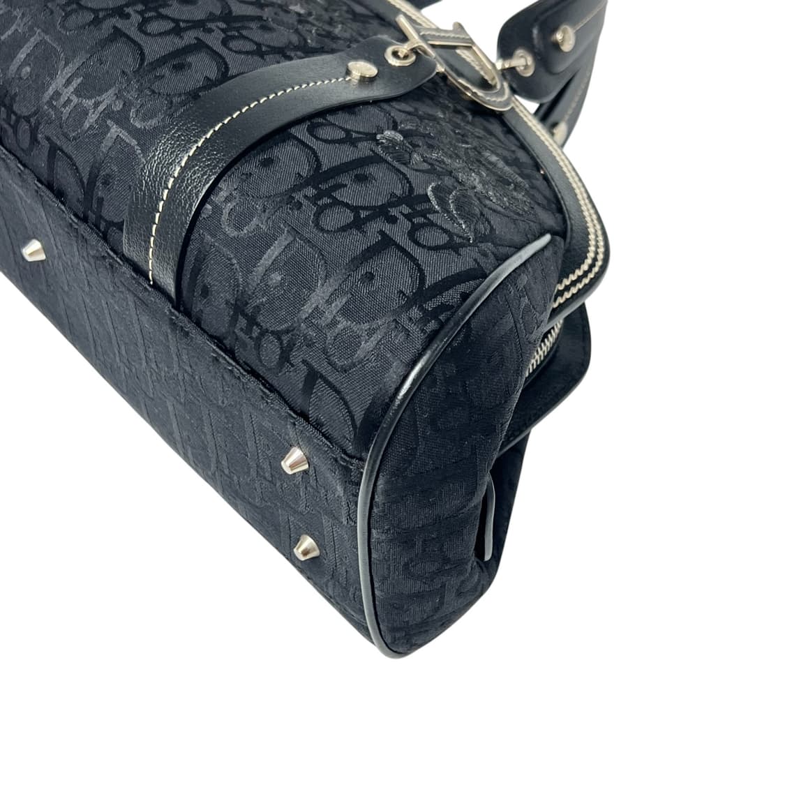 디올 블랙 오블리크 플로럴 자수 닥터백 볼링백 상품이미지4