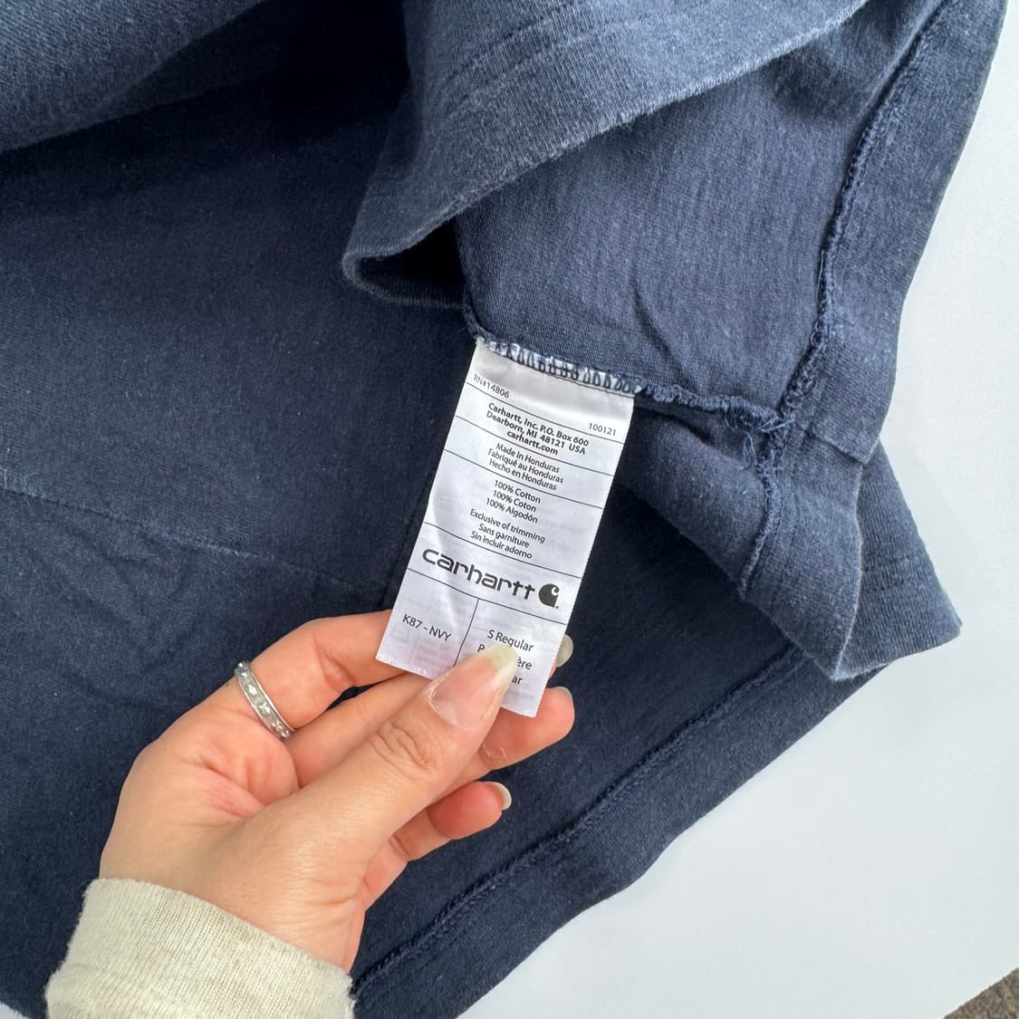 Carhartt 칼하트 원포켓 네이비 반팔 상품이미지6