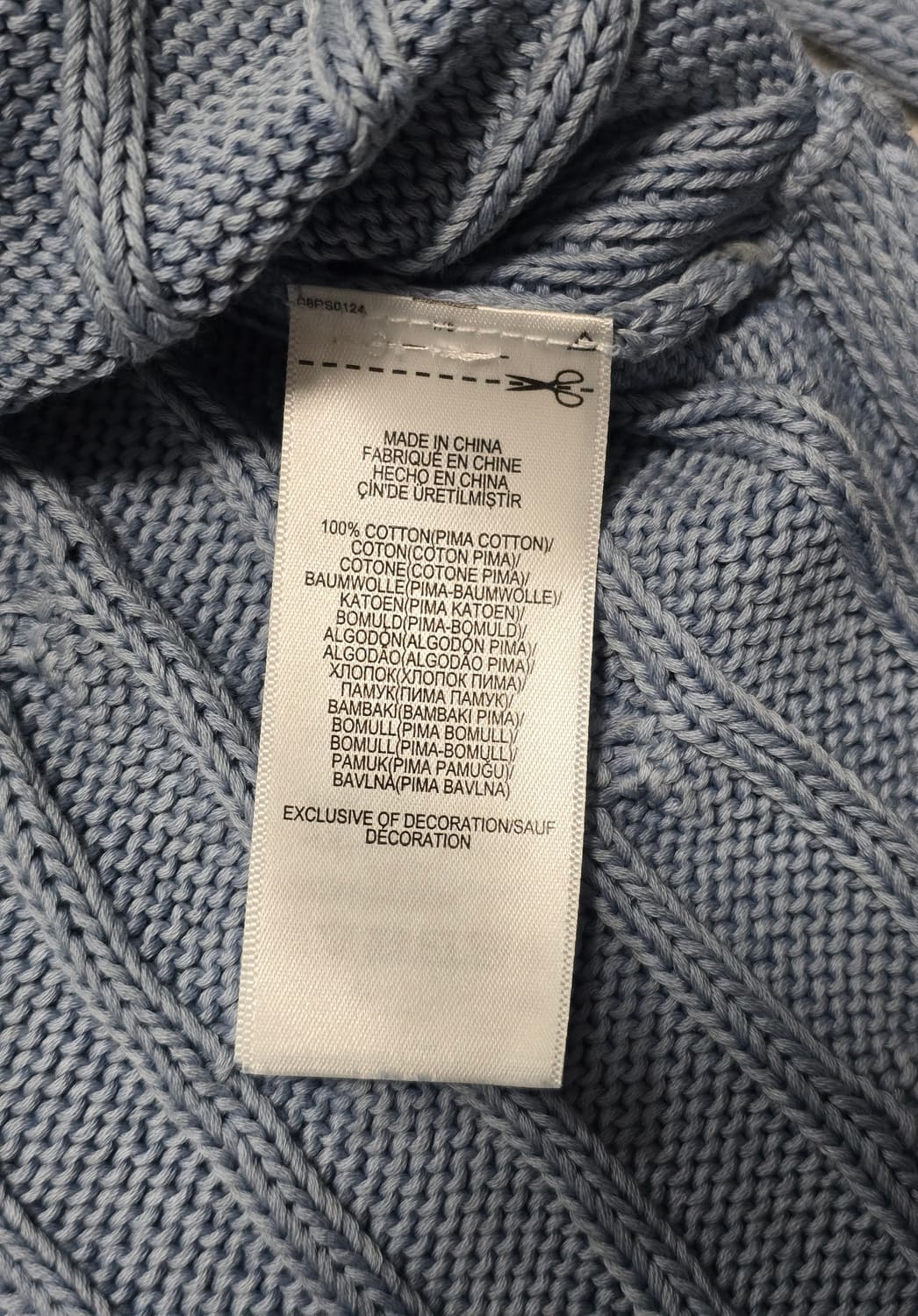 폴로 랄프로렌 피마코튼 케이블 니트 소라 상품이미지7