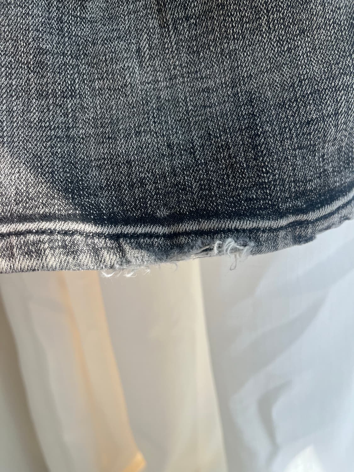 보헤미안서울 크럼플드 워싱 데님 팬츠 그레이m 상품이미지3