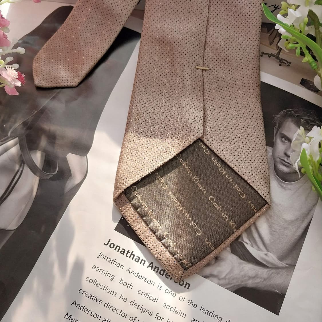 캘빈클라인 실크 마이크로 패턴 넥타이 9.8cm A등급 K1548
 상품이미지7