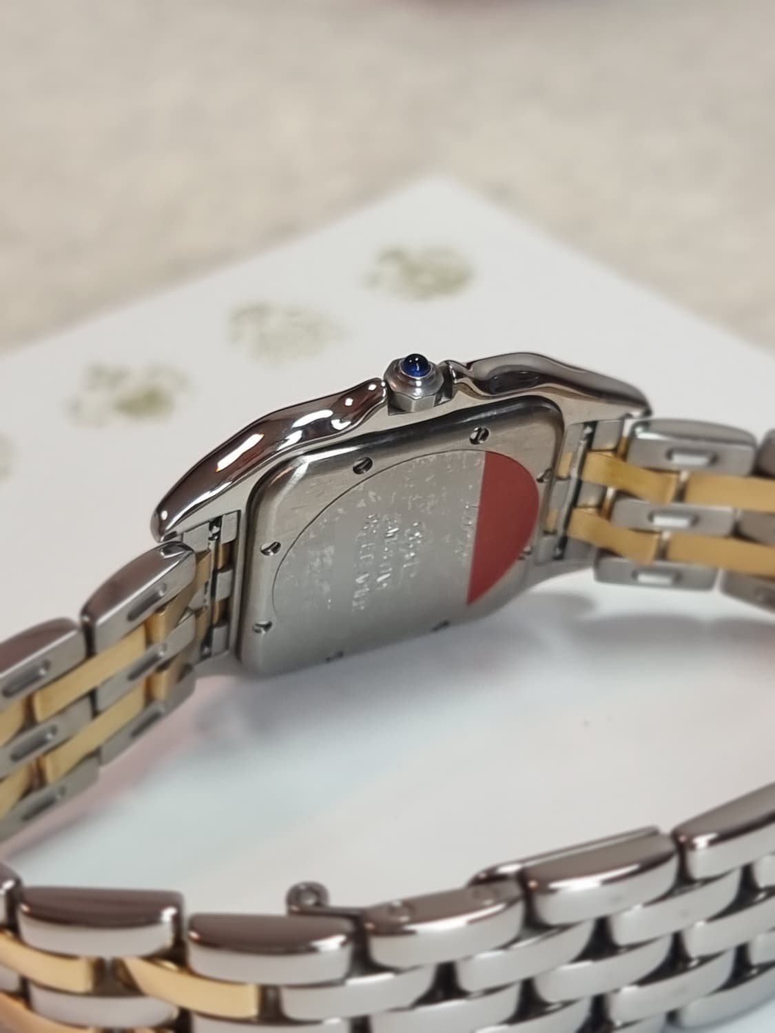 까르띠에 팬더 18K 두줄 콤비 M 쿼츠 남녀공용 시계 상품이미지5