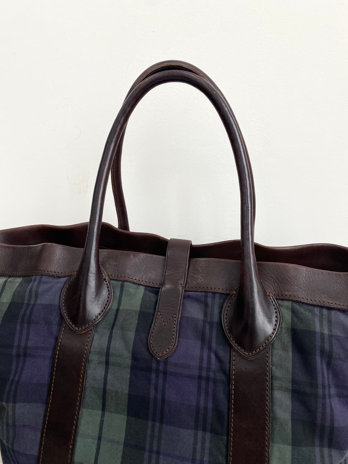 폴로 블랙와치 왁스 코튼/레더 투웨이 토트백 상품이미지8