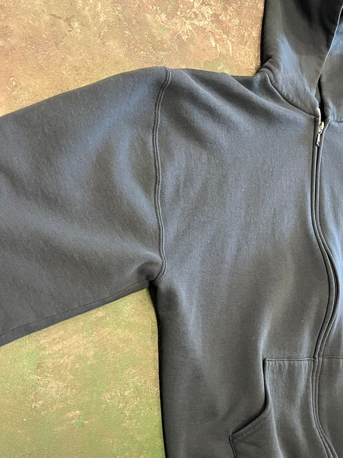 90's [L] 러셀 애슬레틱 빈티지 블랭크 무지 후드집업 상품이미지6