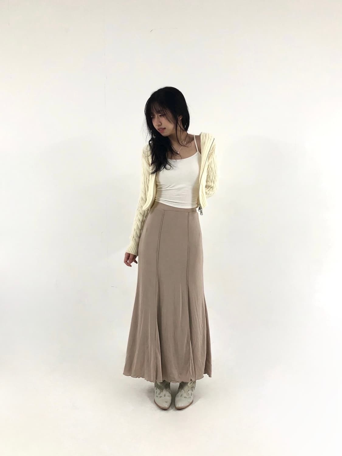 [코디세트] Ivory Hooded Set 상품이미지1