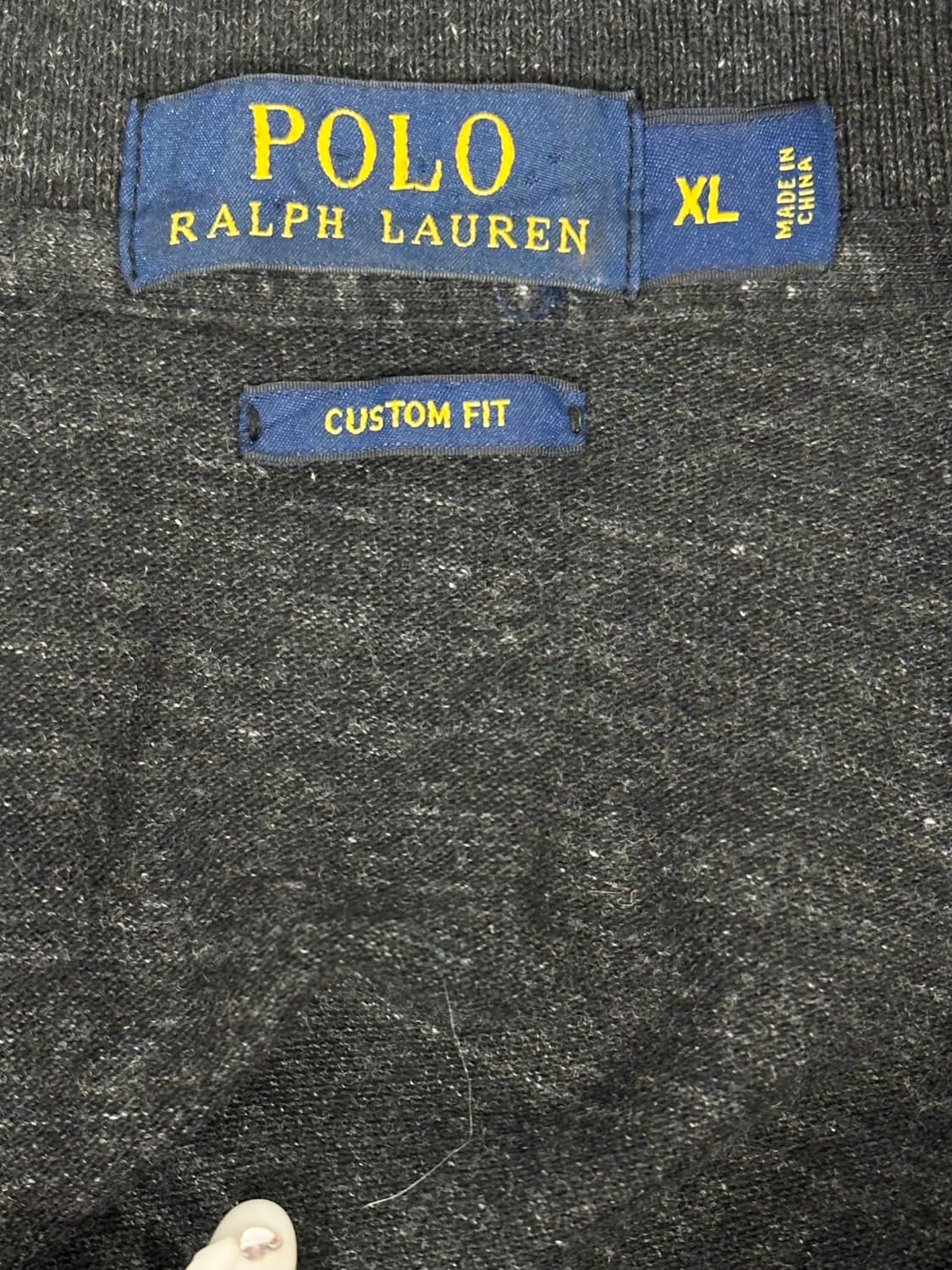 폴로 랄프 로렌 차콜 신형 커스텀핏 긴팔티 XL 상품이미지7