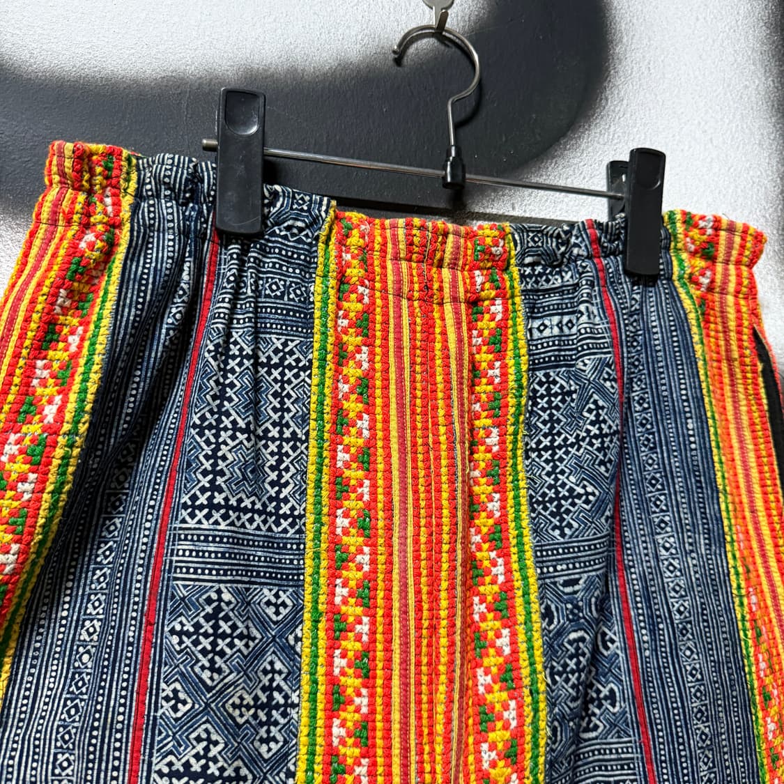 VTG 빈티지 재패니즈 동양 오리엔탈 사시코 자수 밴딩 팬츠 상품이미지3