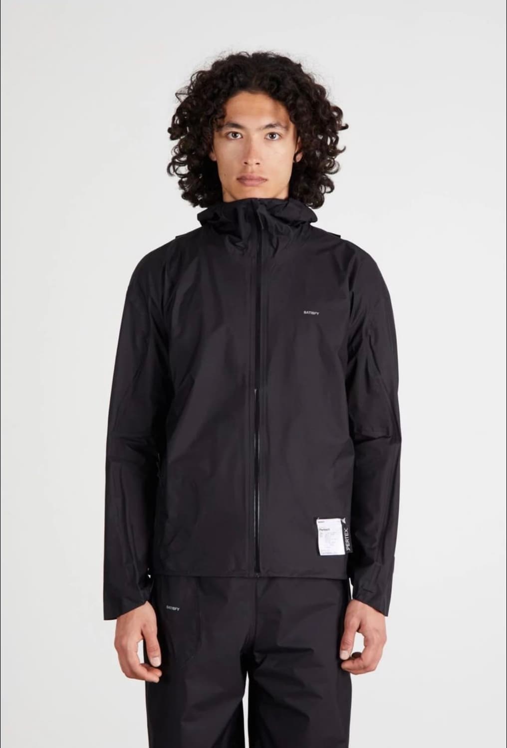 새티스파이 퍼텍스 3L 플라이 레인 블랙 자켓 /팬츠 셋업 L 상품이미지1