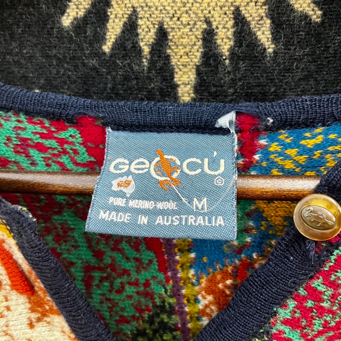 게쿠 오리엔탈 오스트레일리아 히피 케이블 니트 가디건 K0134 상품이미지5