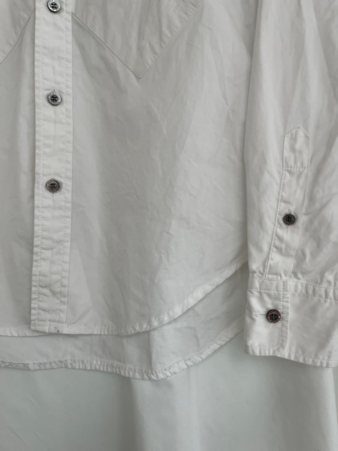 히스테릭 글래머 아카이브 레터링 크로스 패치워크 버튼다운 셔츠 상품이미지5