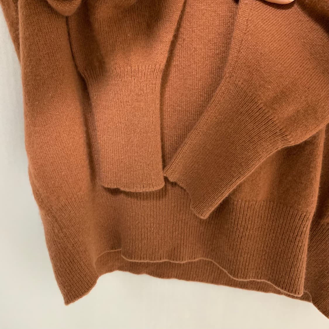 빈티지 캐시미어 100 니트 오렌지 브라운 XL 남녀공용 남성 니트 상품이미지3