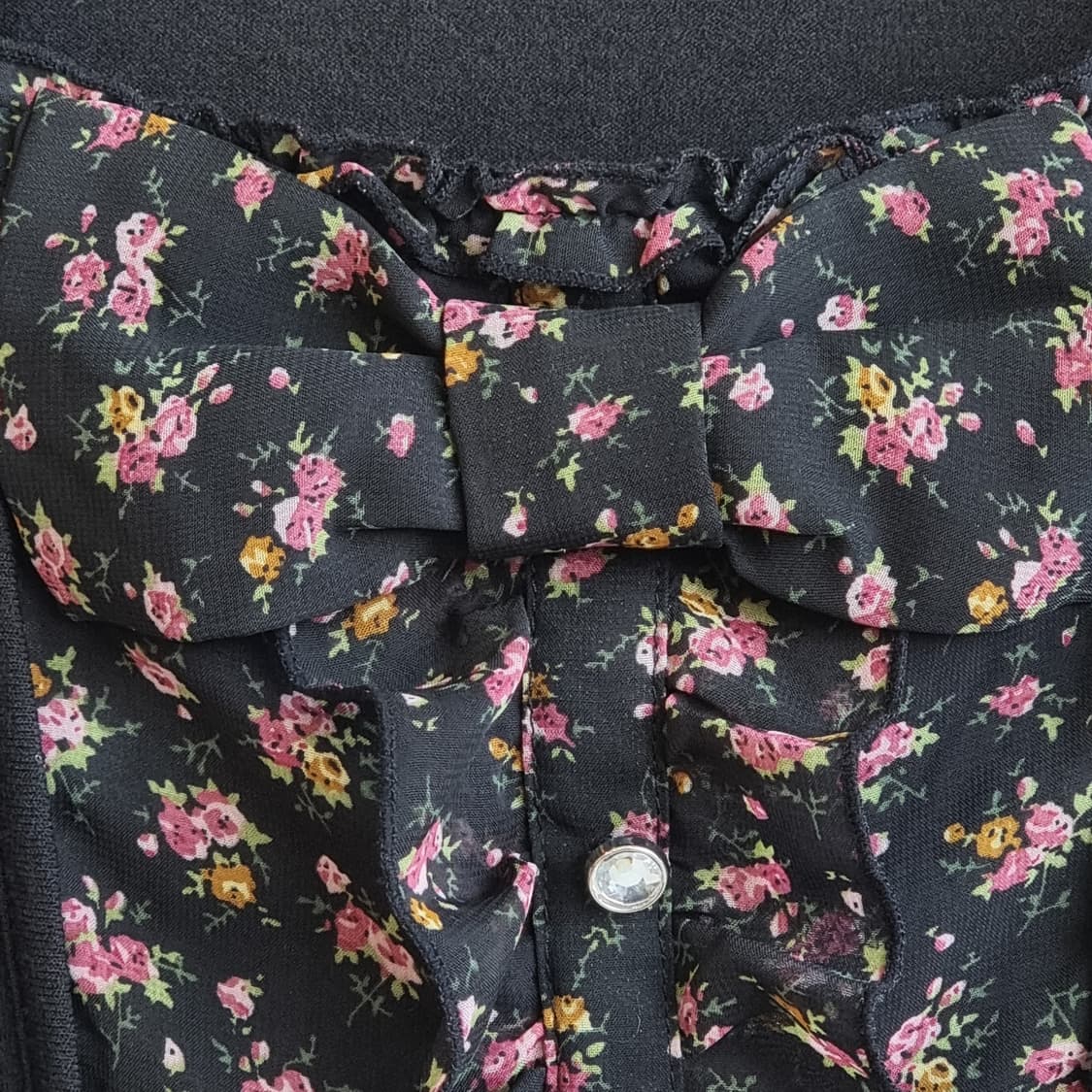 헬시카렌 리본 플라워 레이어드 반팔 상품이미지6