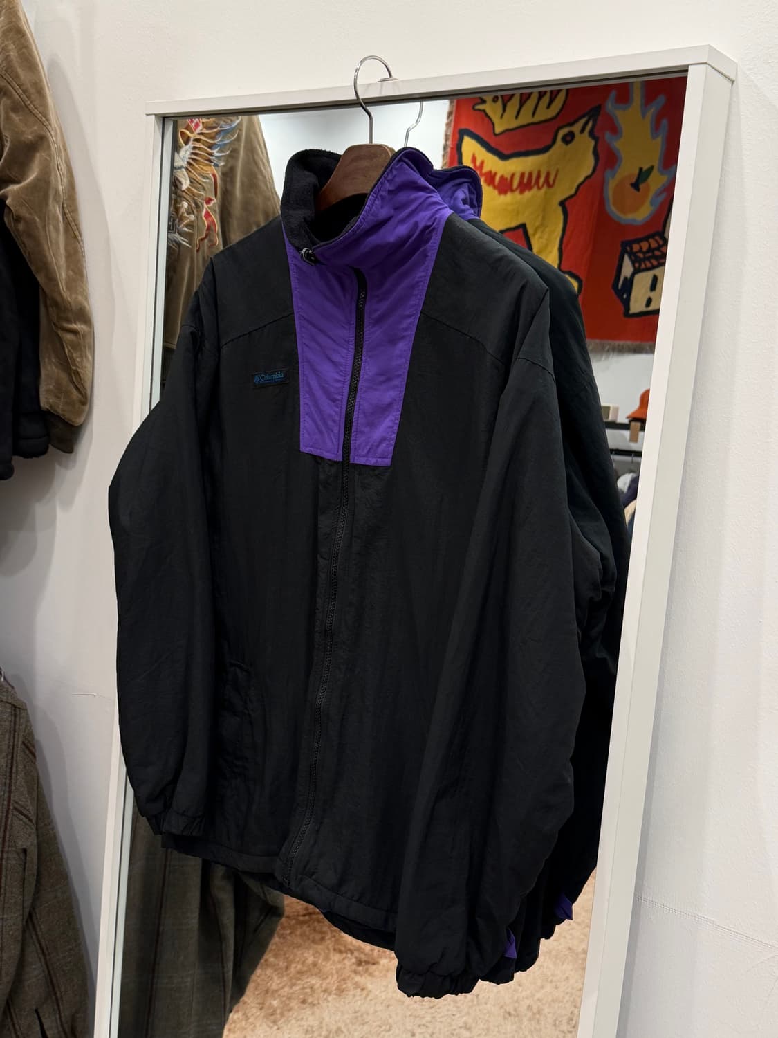 90s Columbia 컬럼비아 나일론 플리스 집업 자켓 상품이미지1