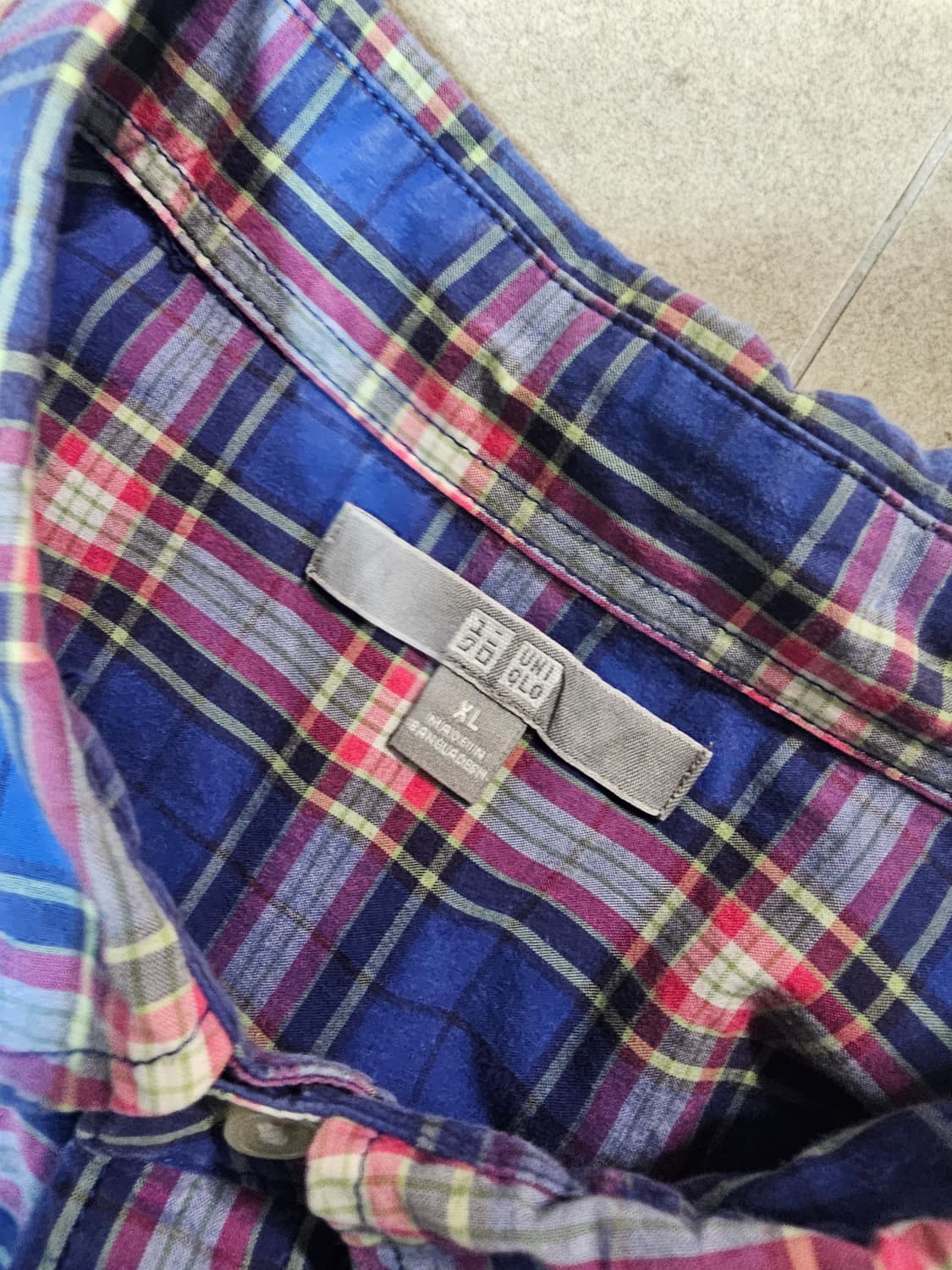 유니클로 체크 셔츠 XL 사이즈 상품이미지2